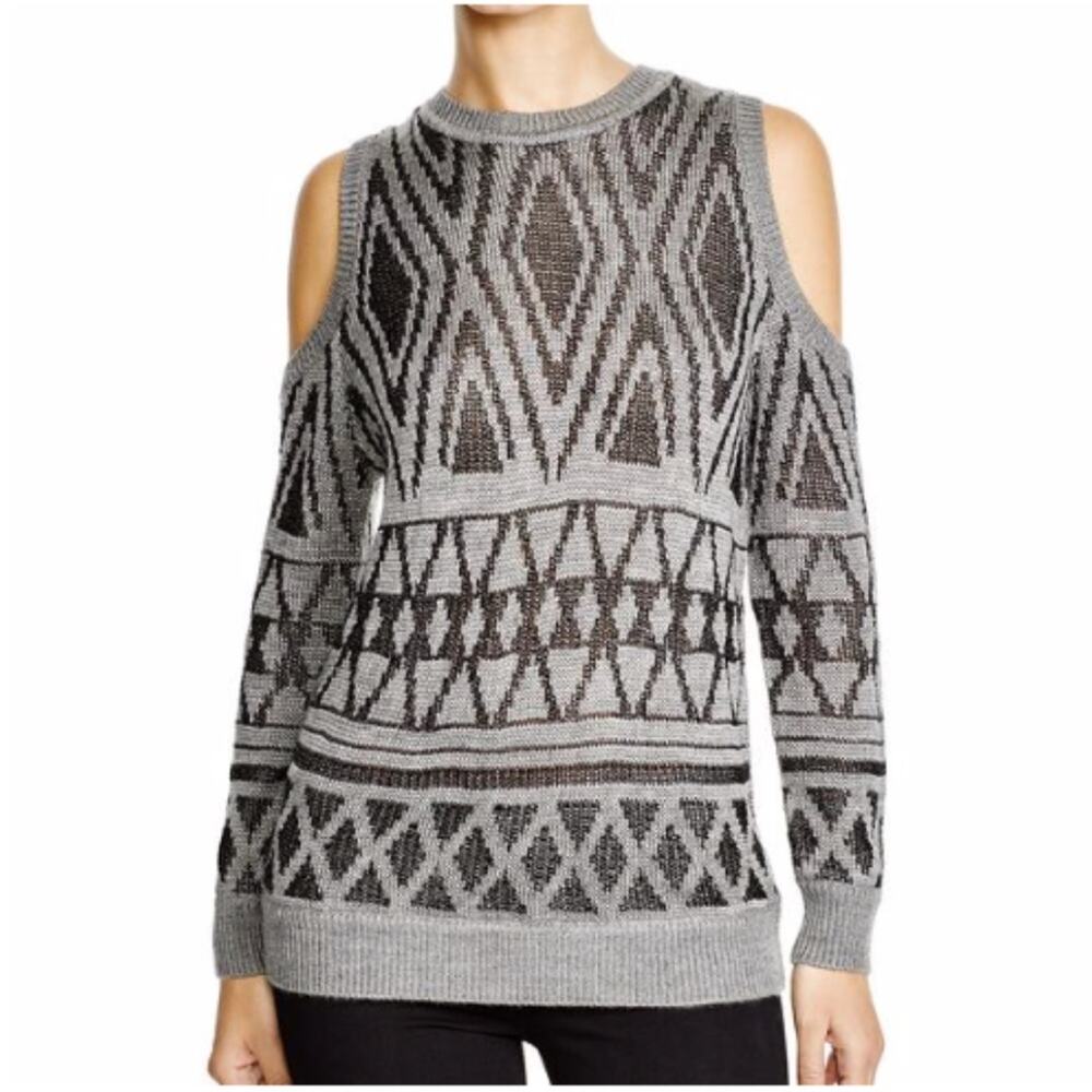 Rebecca Minkoff Cold Shoulder Page Sweater LG NWT